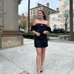 Corey Lynn Calter Navy Strapless Dress